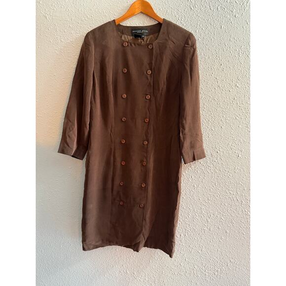 August Silk Dress 100% Silk Size 12 - Picture 2 of 6